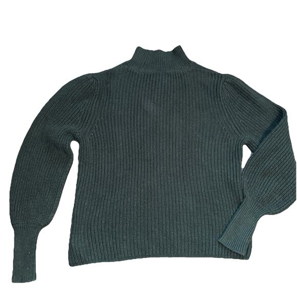 Rachel Zoe Women XL Mock Neck Forest Green Pullover Sweater Cottage Core - Picture 8 of 9